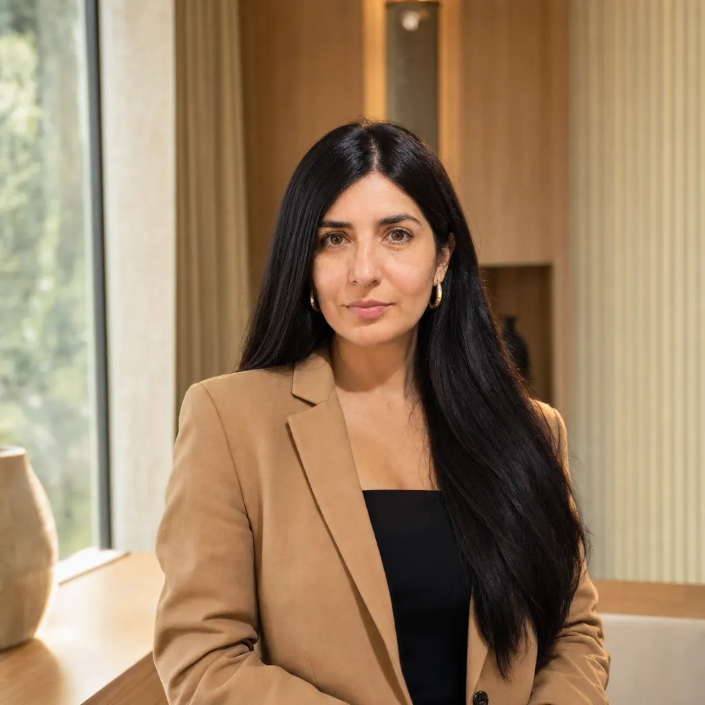 Marina Galarza — Martillera y Corredora Inmobiliaria, Mat. CPI 8405, Villa General Belgrano